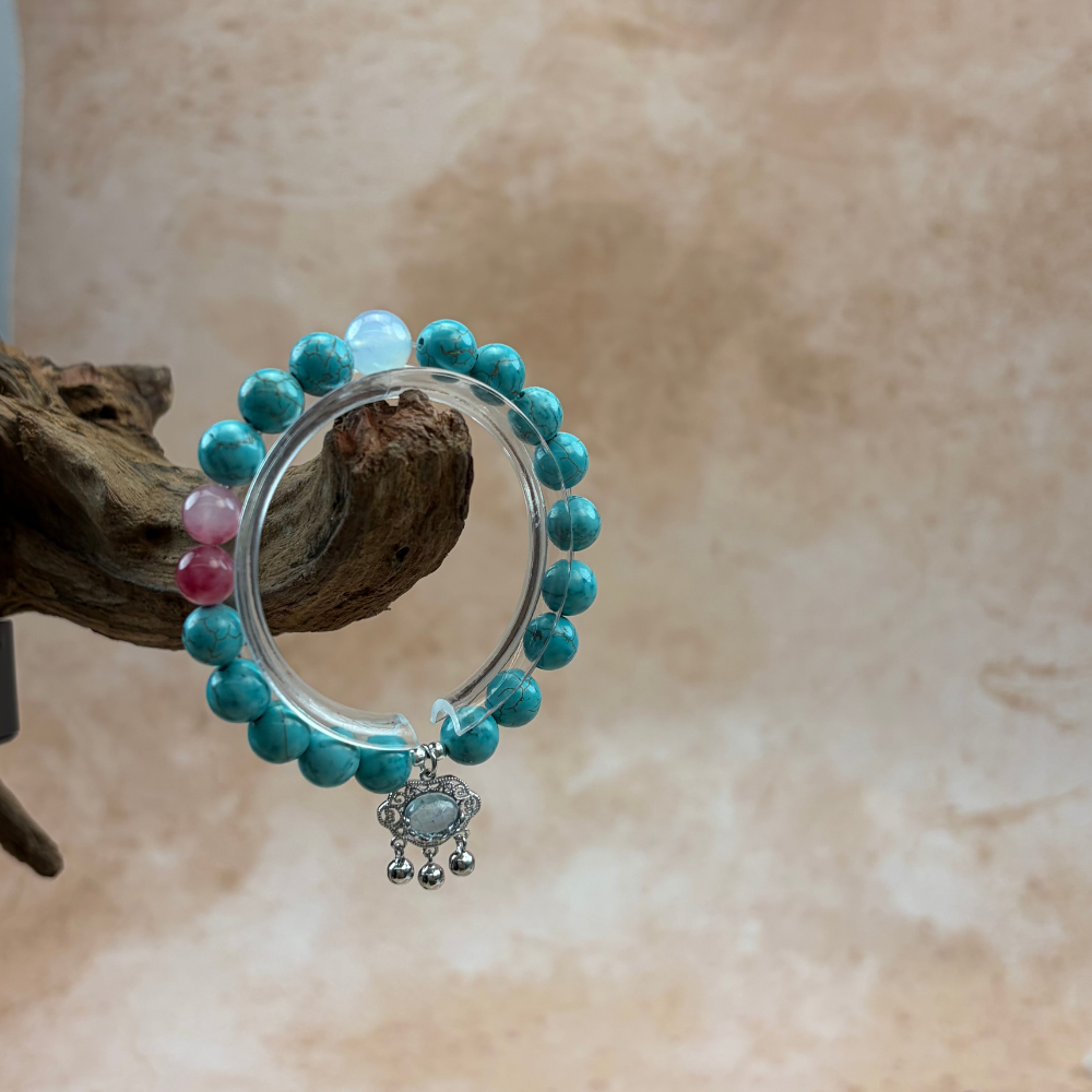 Turquoise Aquamarine Luck Communication Bracelet