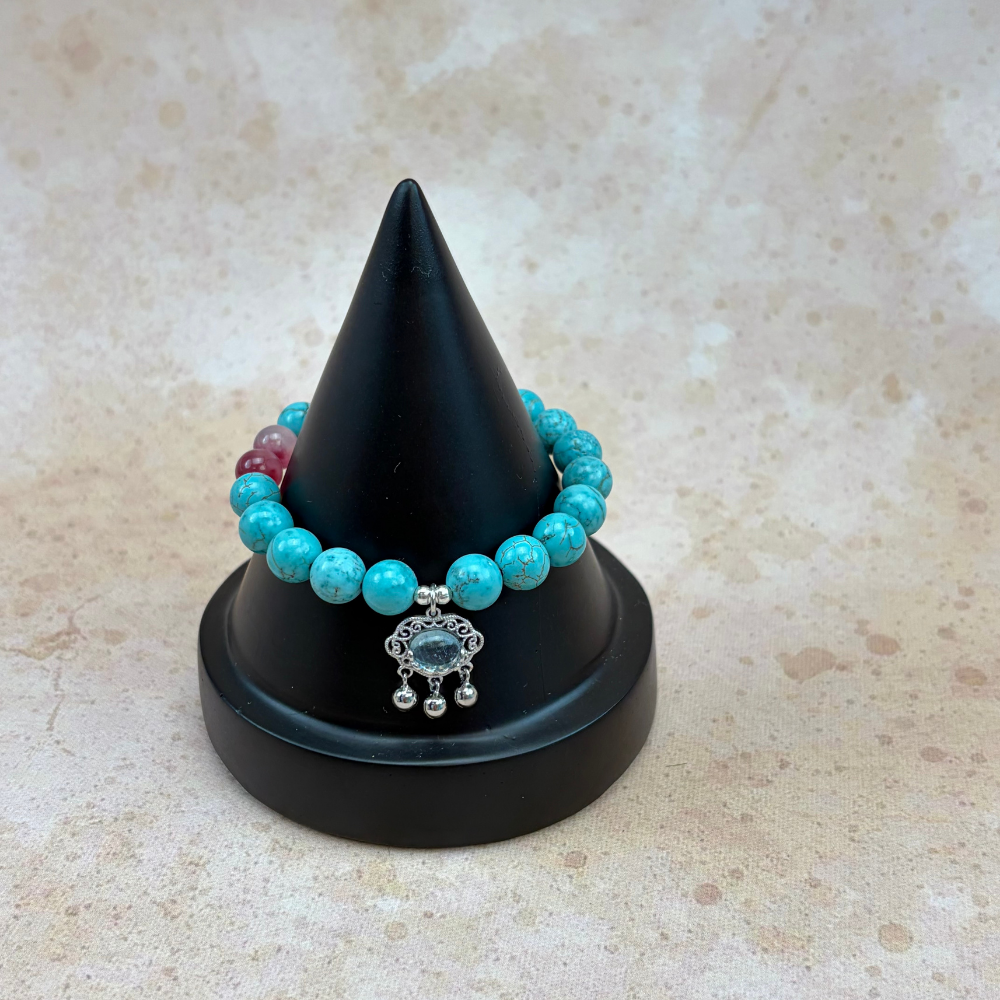 Turquoise Aquamarine Luck Communication Bracelet