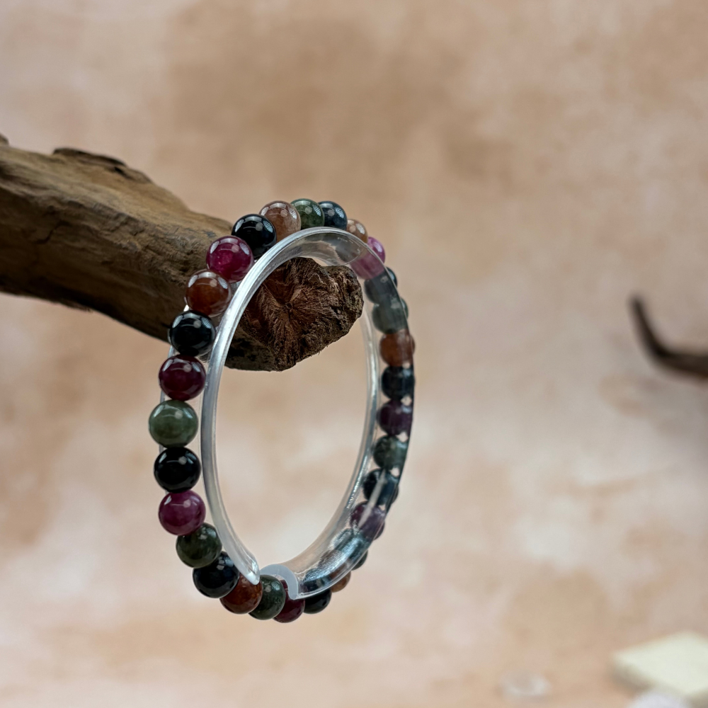 Multi-Color Tourmaline Healing Energy Protection Bracelet