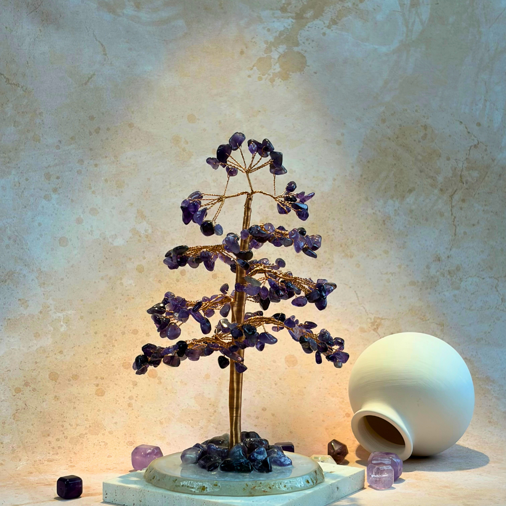 Amethyst Healing Protection Birthday Gift February Crystal Tree