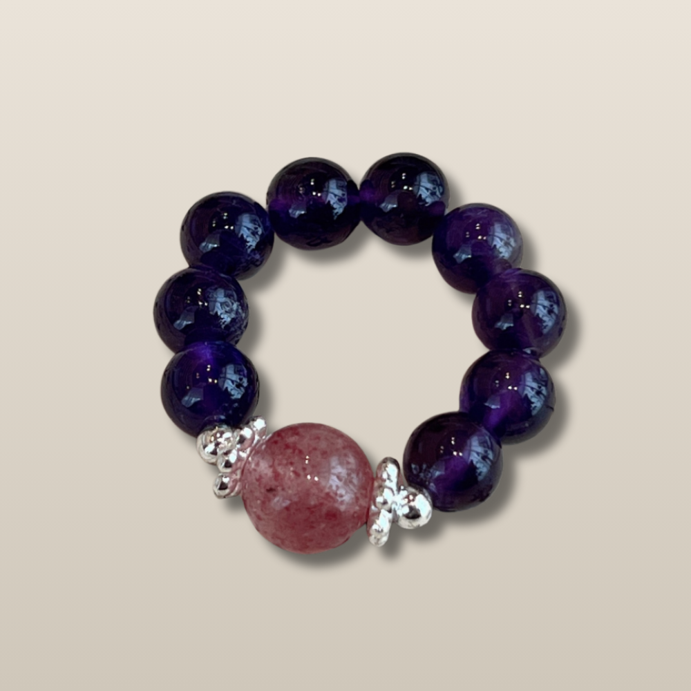 Amethyst Silver Serenity Balance Ring