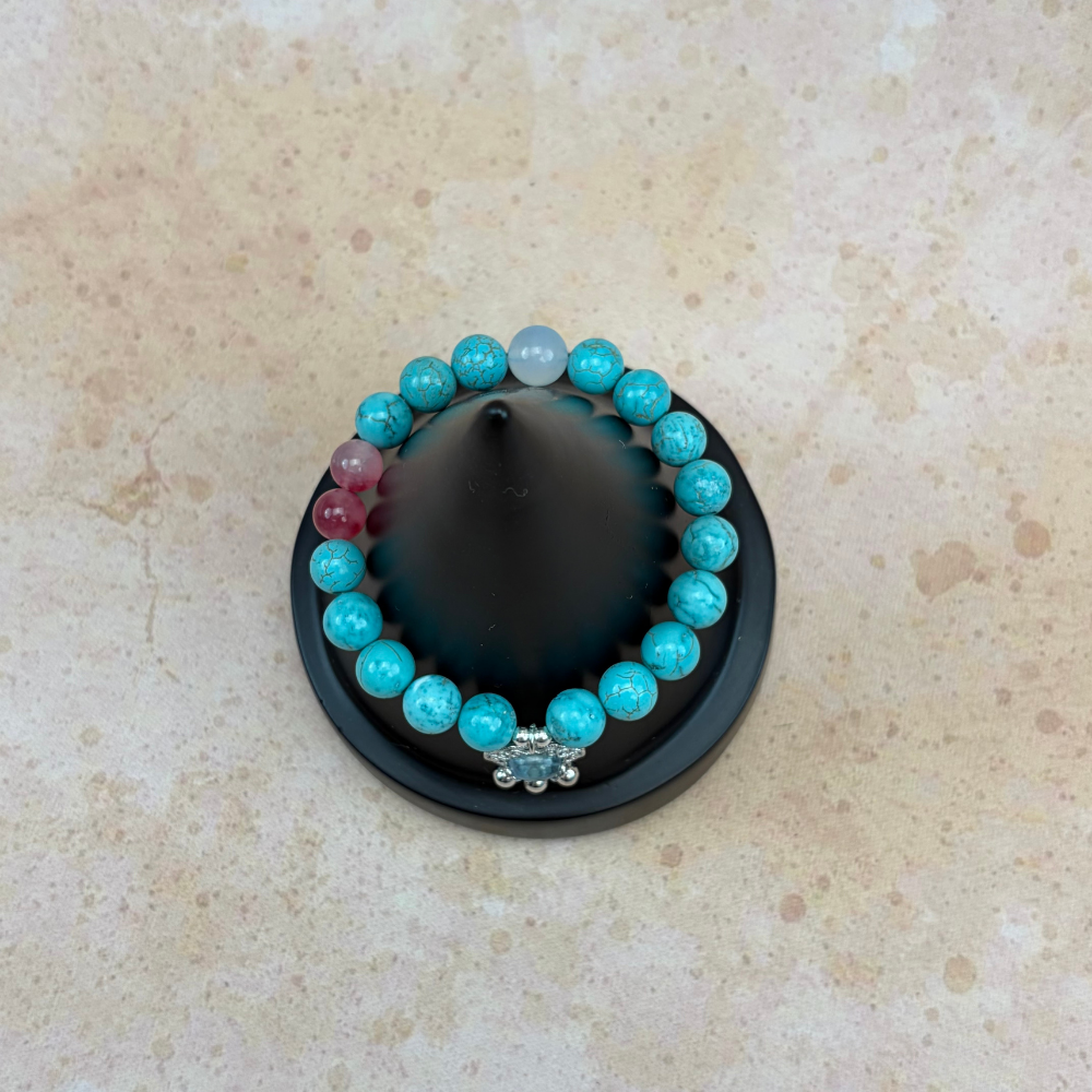 Turquoise Aquamarine Luck Communication Bracelet
