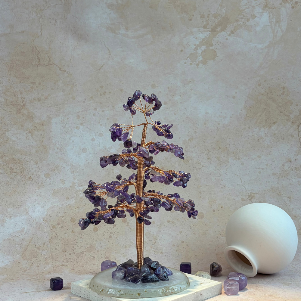 Amethyst Healing Protection Birthday Gift February Crystal Tree