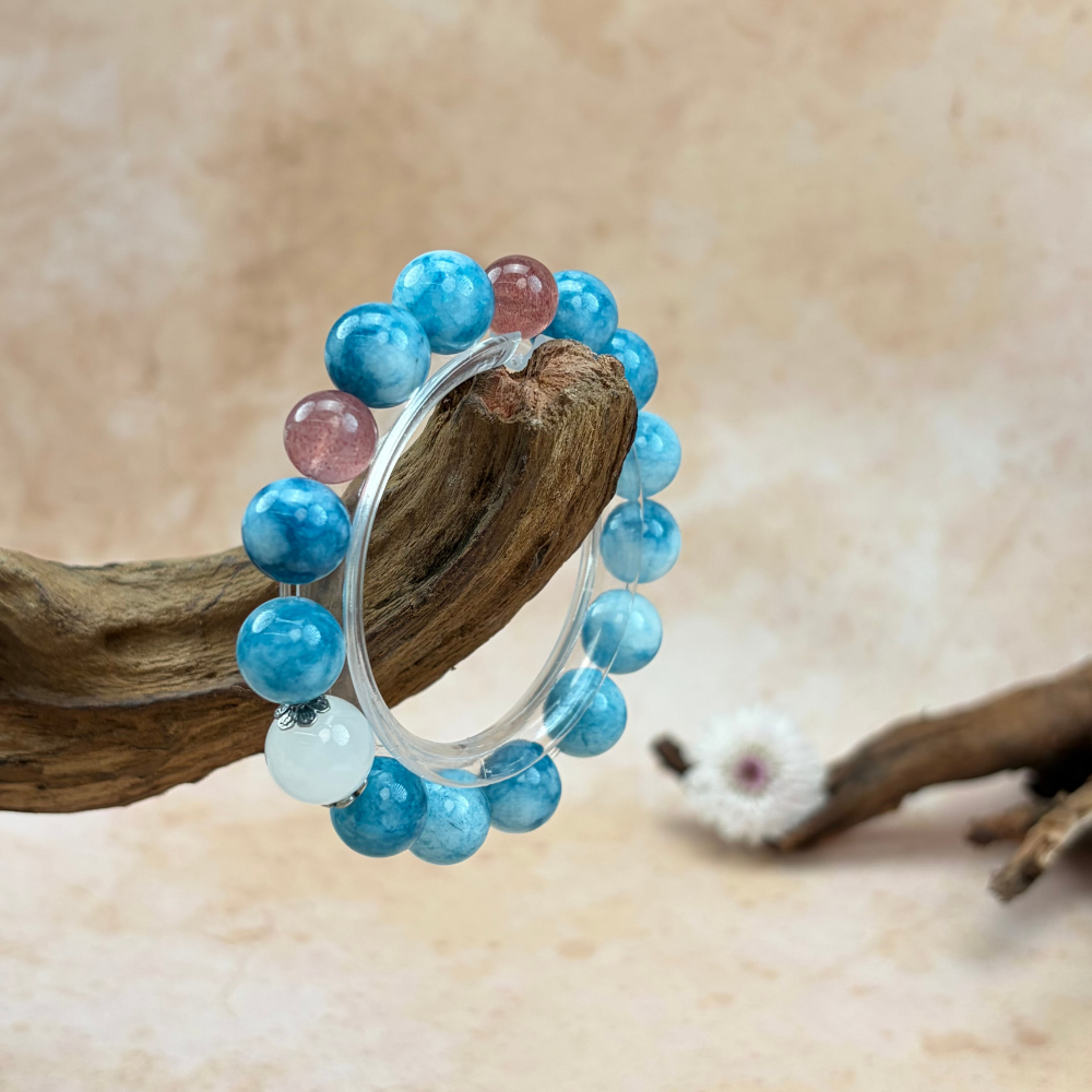 Turquoise Rose Quartz Healing Balance Protection Bracelet