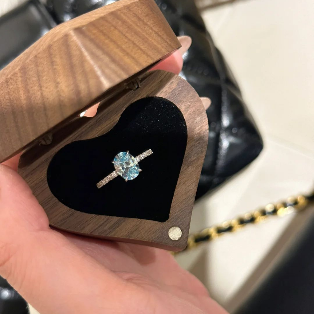 Aquamarine Silver Twist Serenity Healing Ring