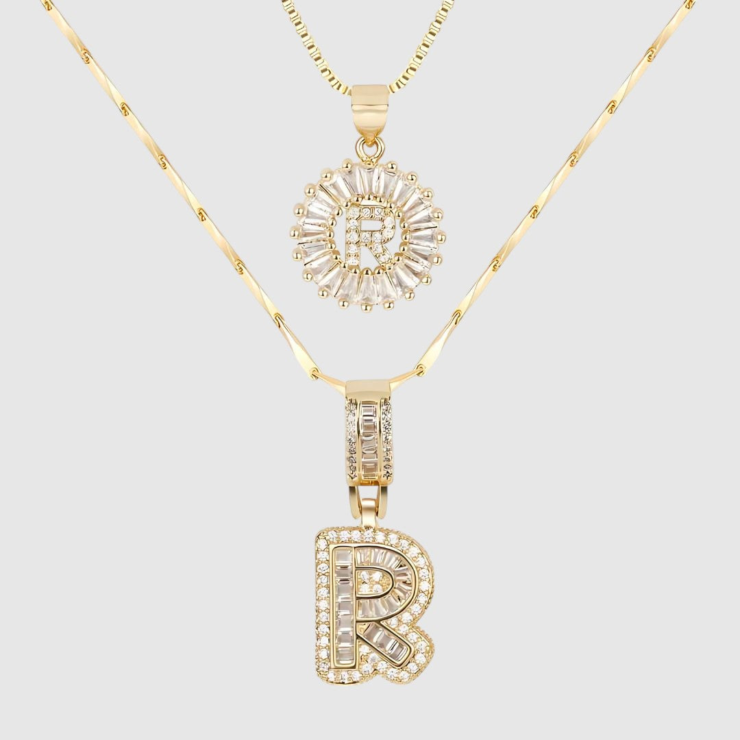 A–Z Lab Grown Diamond Plated Letter Necklace