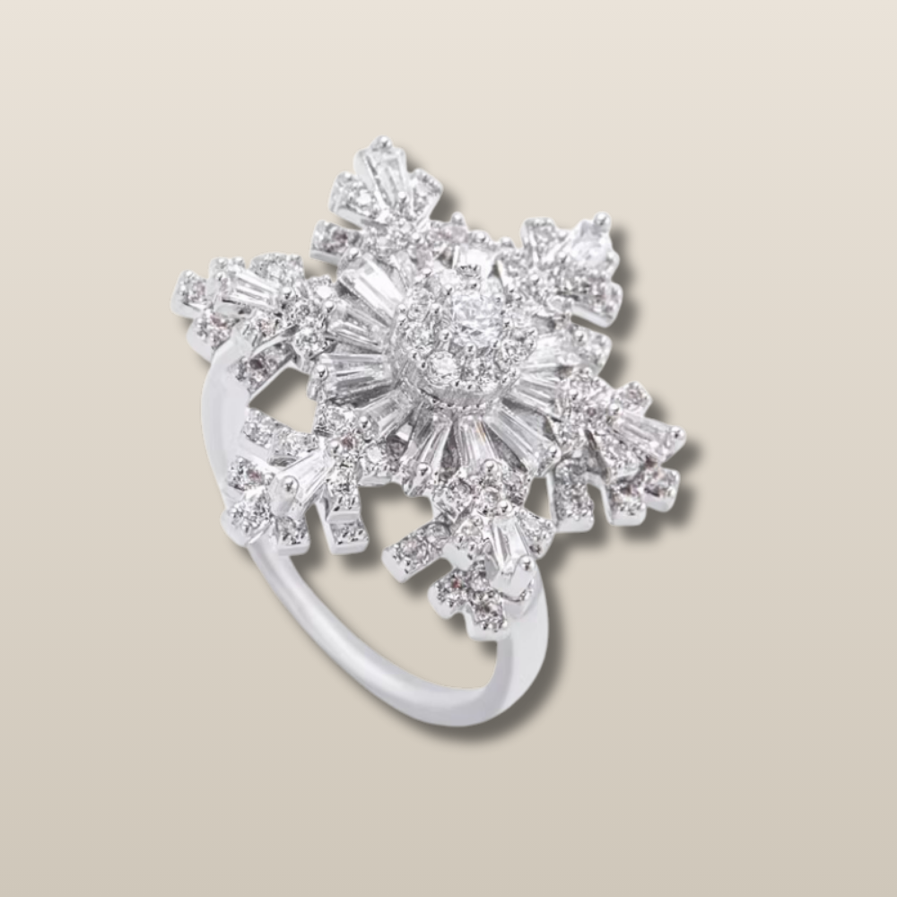 White Topaz Clear Quartz Serenity Ring