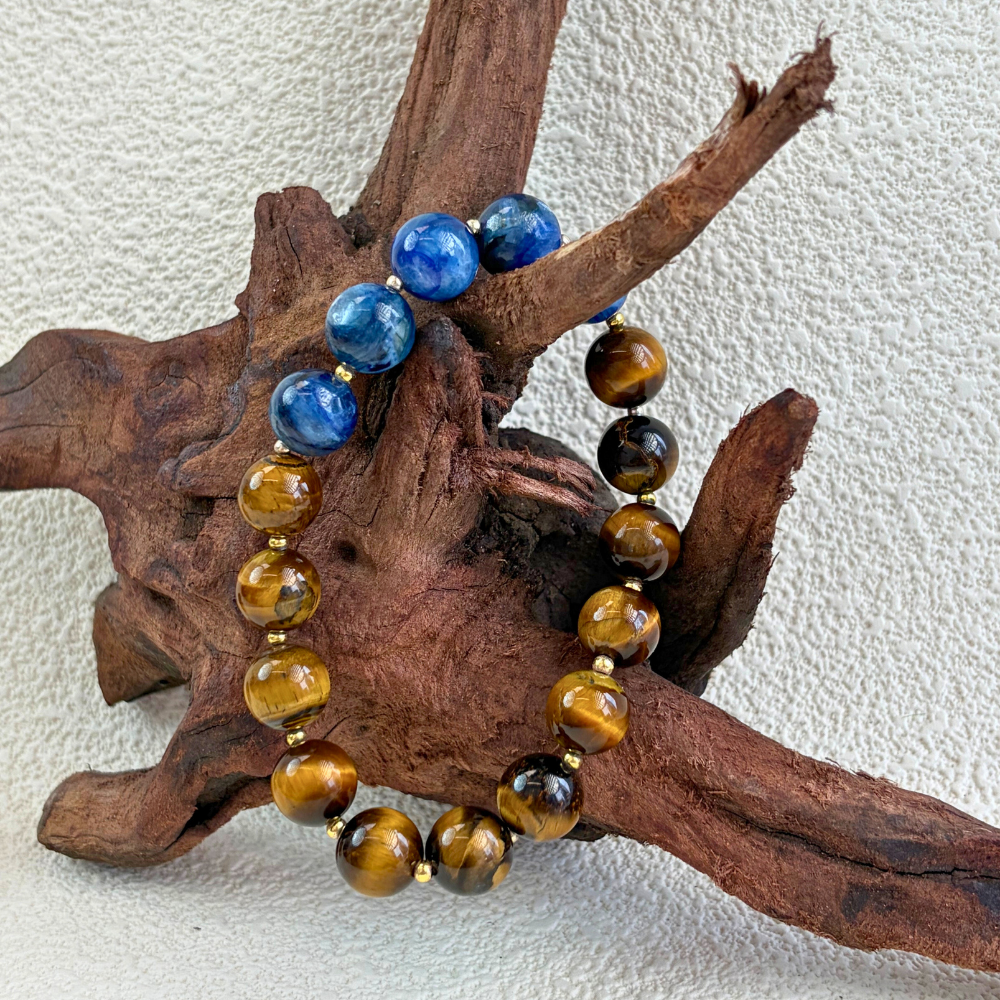 Tiger’s Eye Kyanite Courage Focus Bracelet