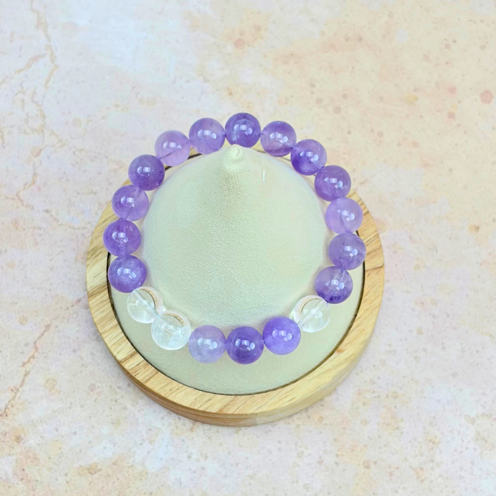 Amethyst Clear Quartz Harmony Bracelet