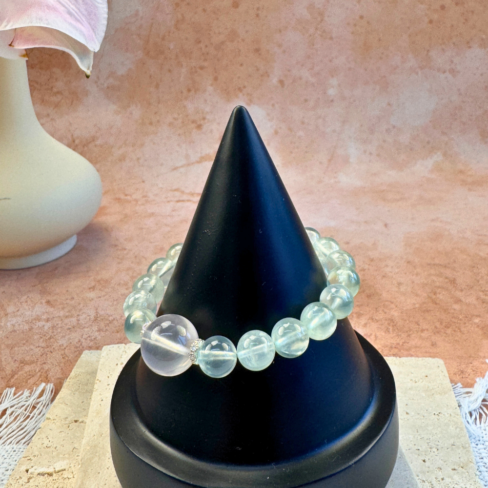 Prehnite Rose Quartz Harmony Bracelet