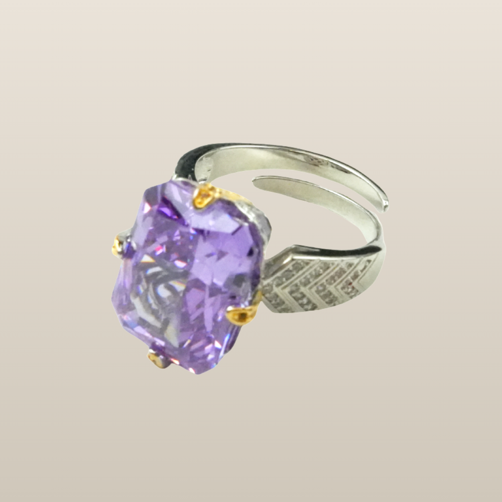 Amethyst Serenity Radiance Healing Ring