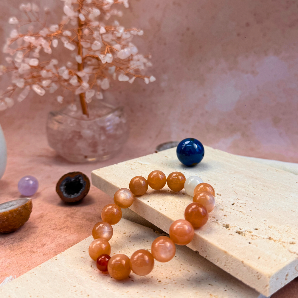 Sunstone Moonstone Carnelian Harmony Bracelet