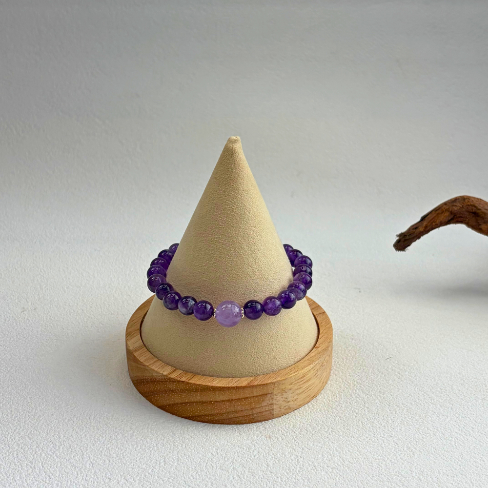 Amethyst Silver Serenity Balance Bracelet