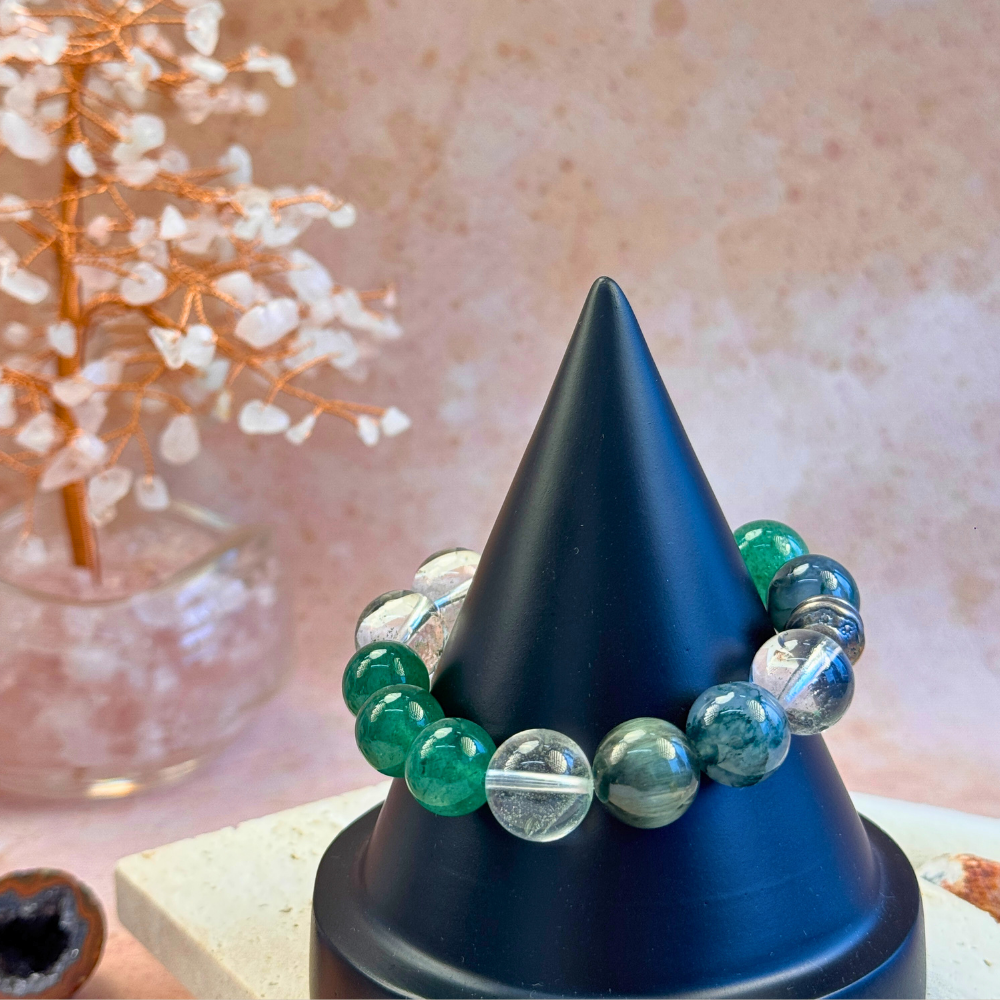 Green Aventurine White Jade Balance Bracelet