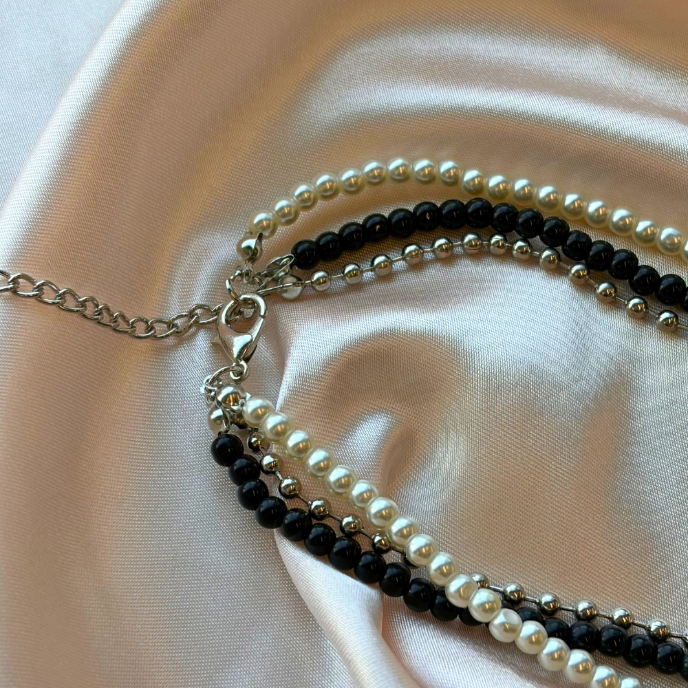 Pearl Radiance Cross Layered Chic Necklace