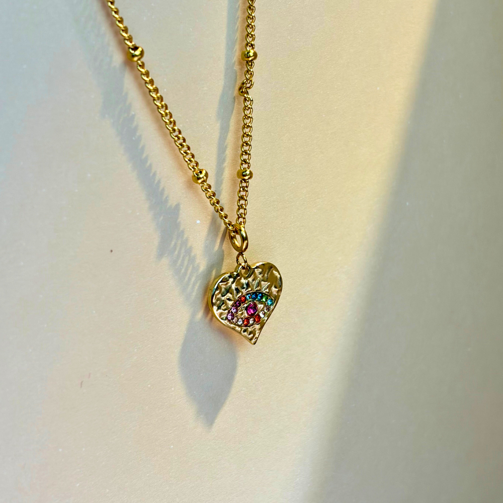Evil Eye Heart Radiance Protection Necklace
