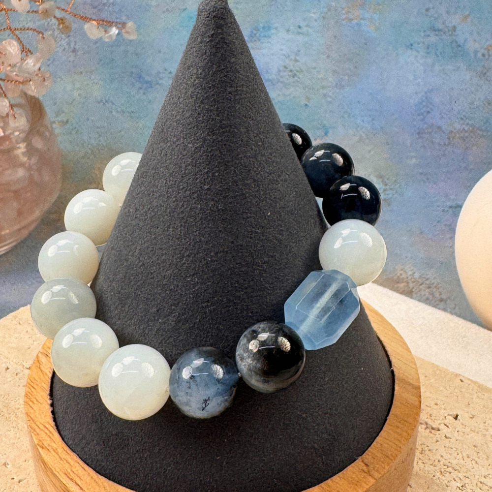 Moonstone Chalcedony Sodalite Serenity Bracelet