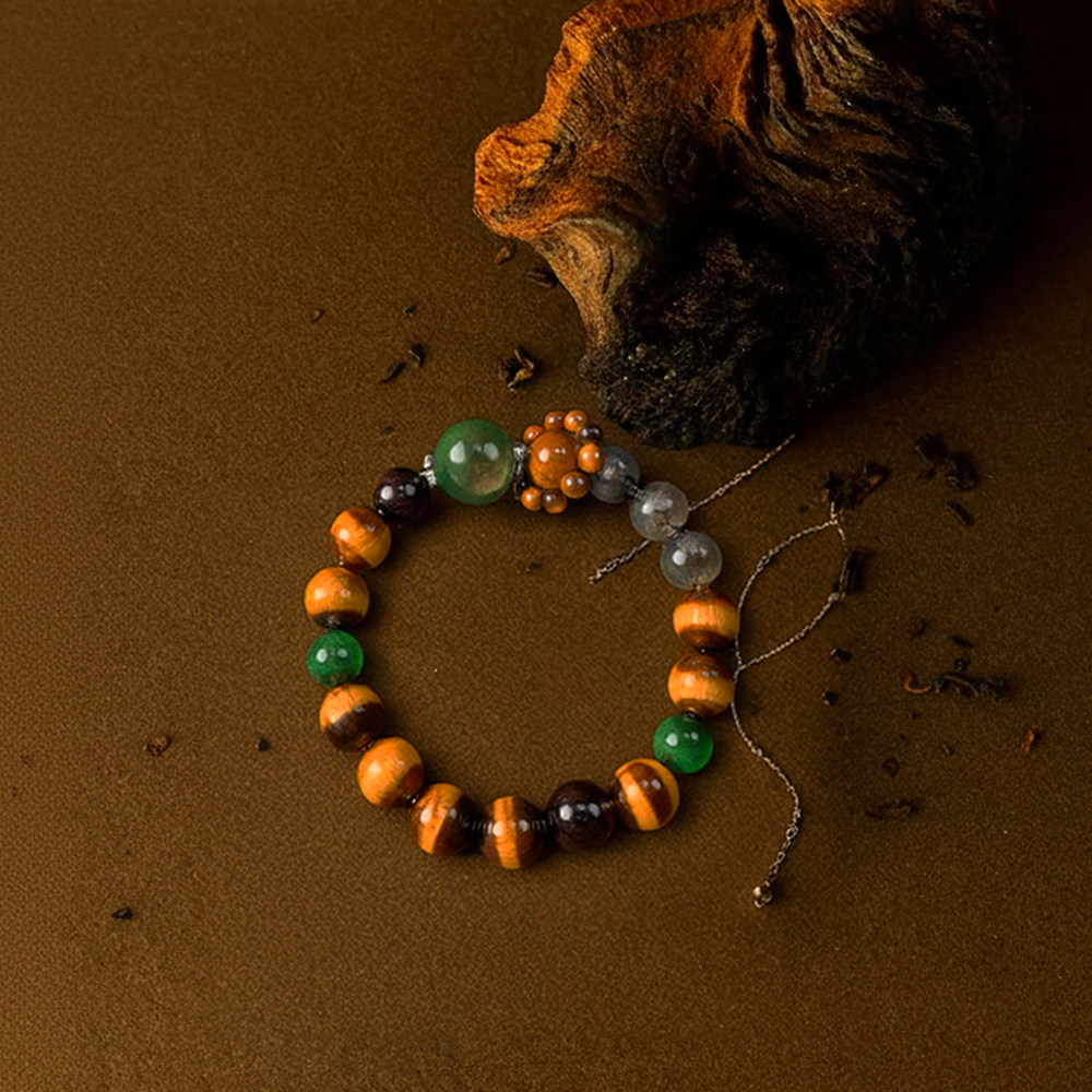 Tiger’s Eye Green Lepidolite Courage Bracelet