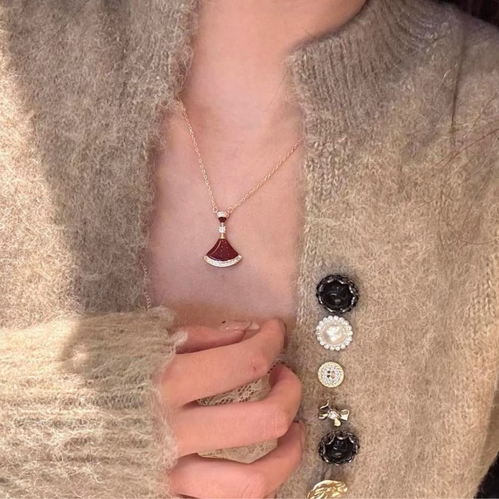 Crystal Ballerina Dress Necklace