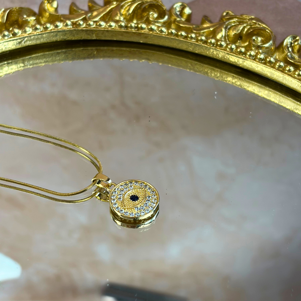 Evil Eye Gold Protection Harmony Necklace