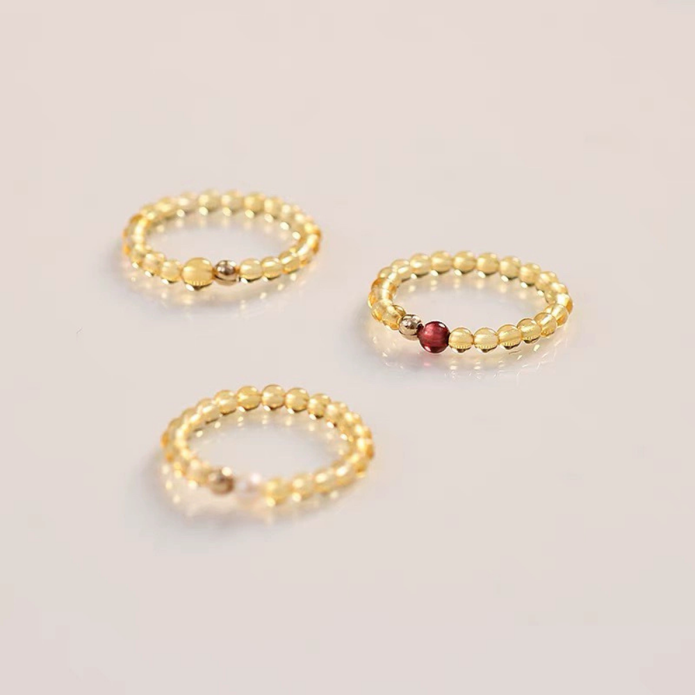 Citrine Garnet Radiance Harmony Ring