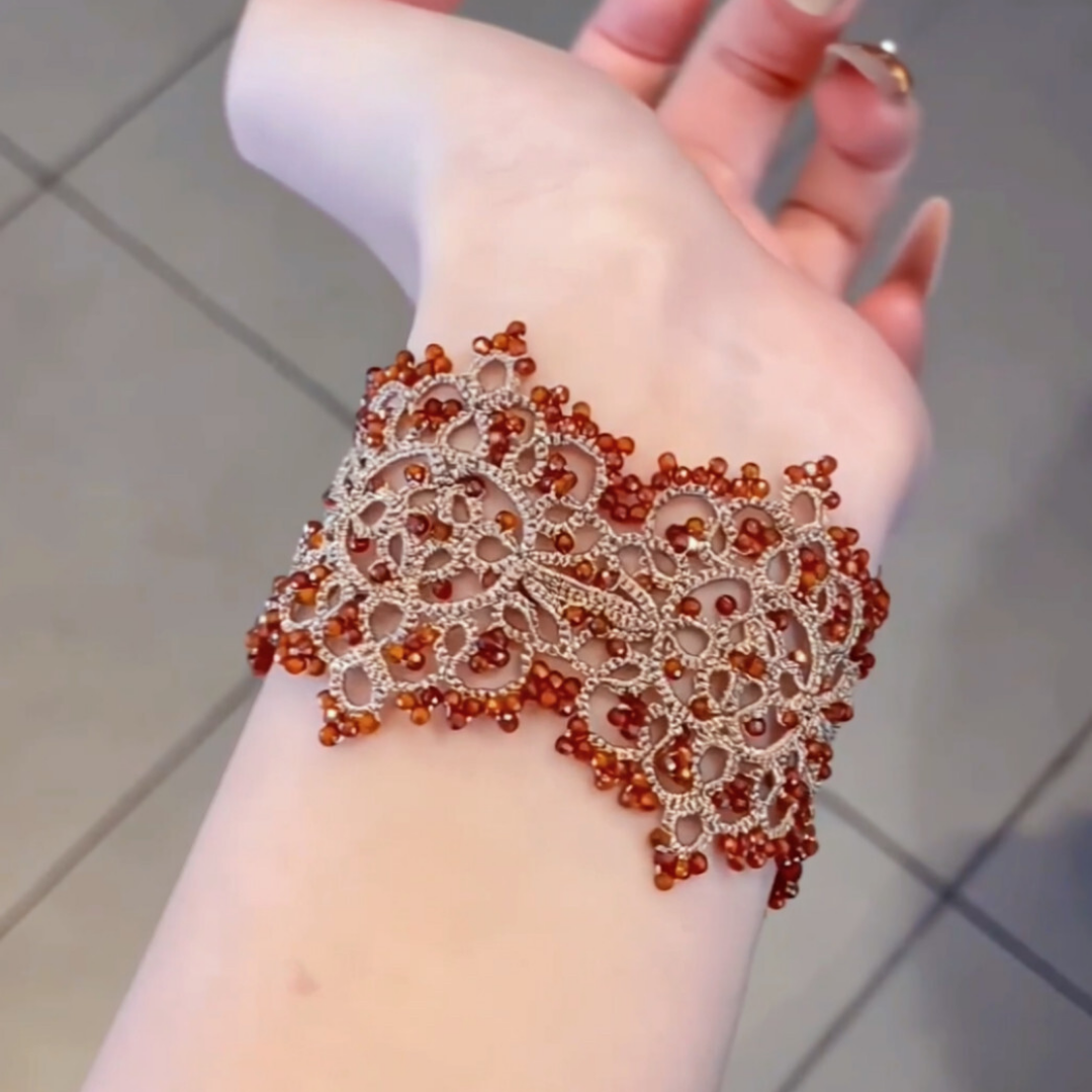 Morgan Stone Handwoven Lace Bracelet
