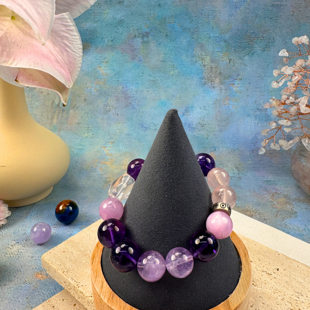 Amethyst Rose Quartz Love Clarity Bracelet