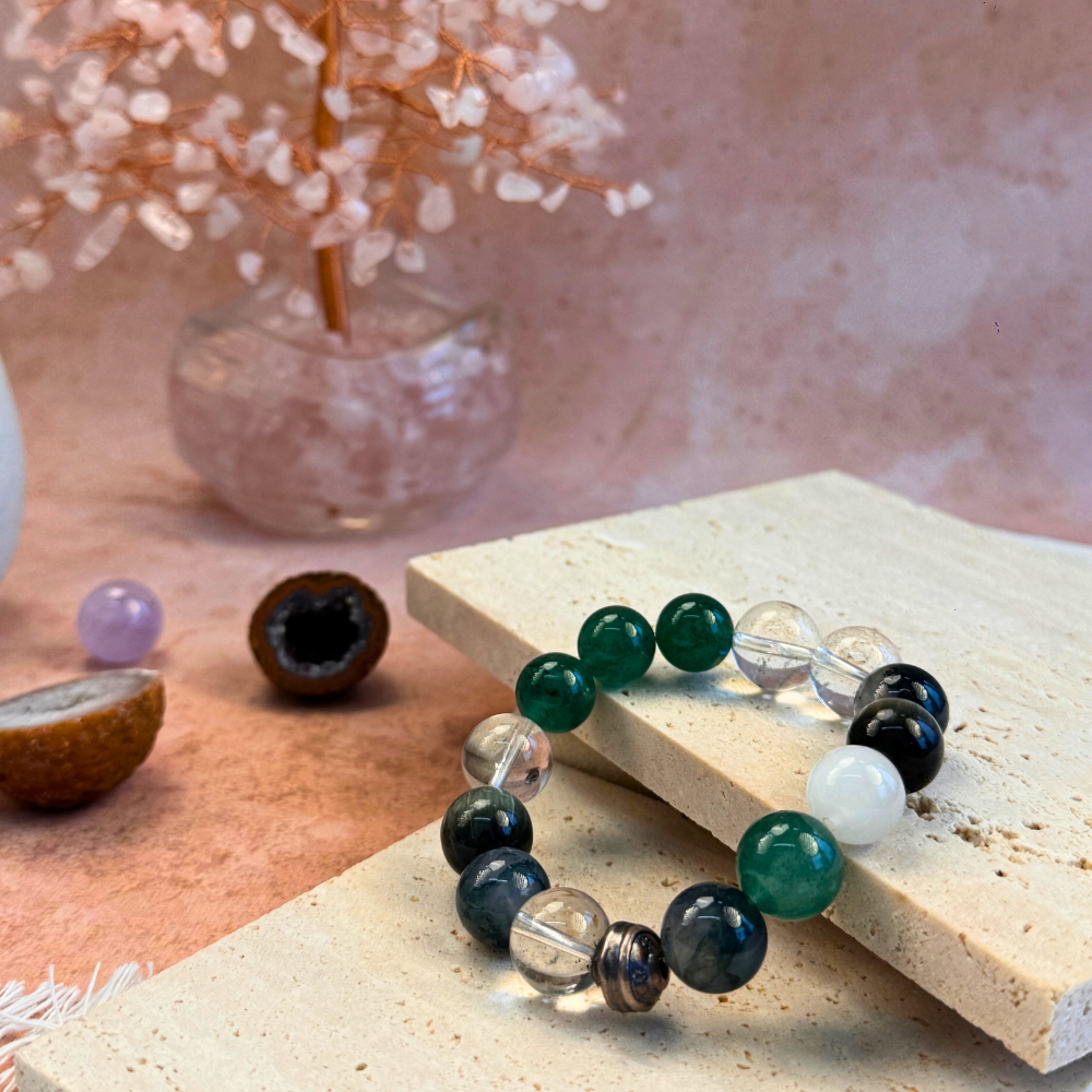 Green Aventurine White Jade Balance Bracelet