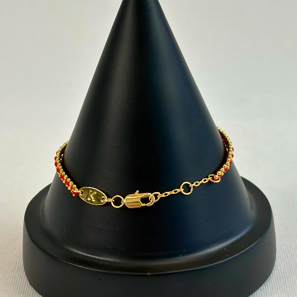 Gold Red Cord Blessing Protection Bracelet