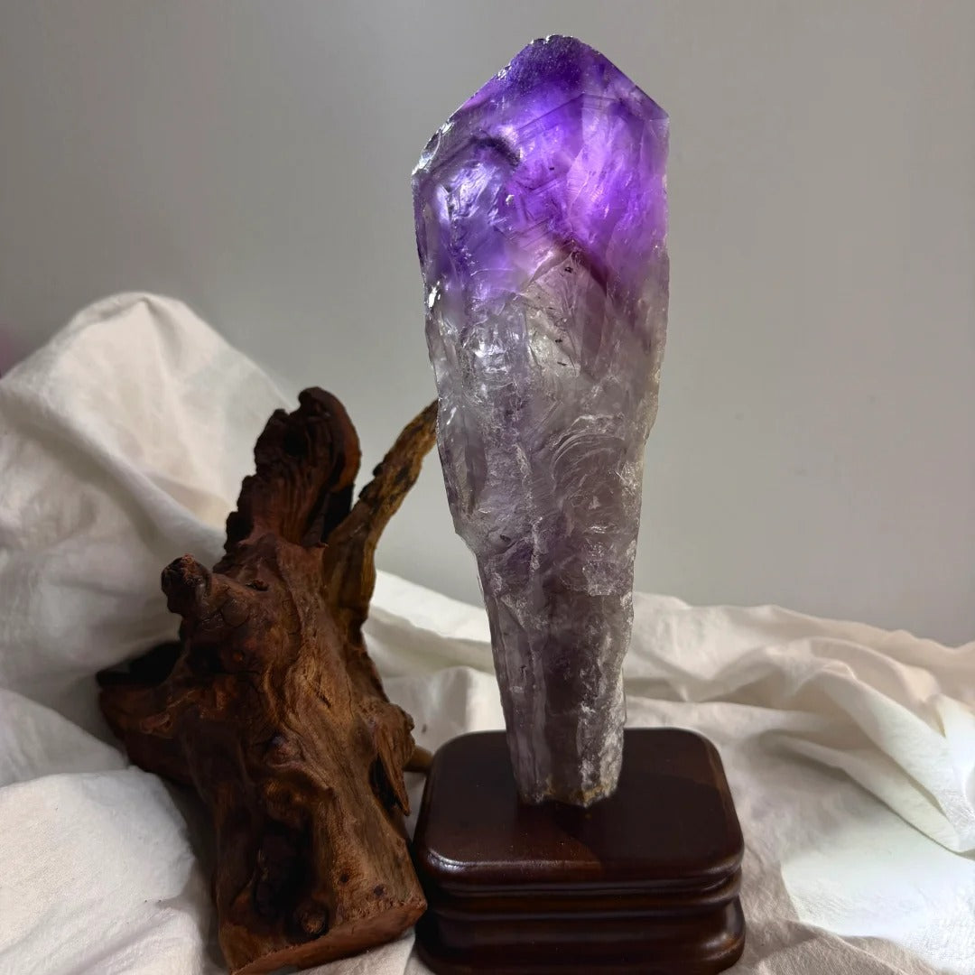 Amethyst Healing Energy Crystal Wand Decor