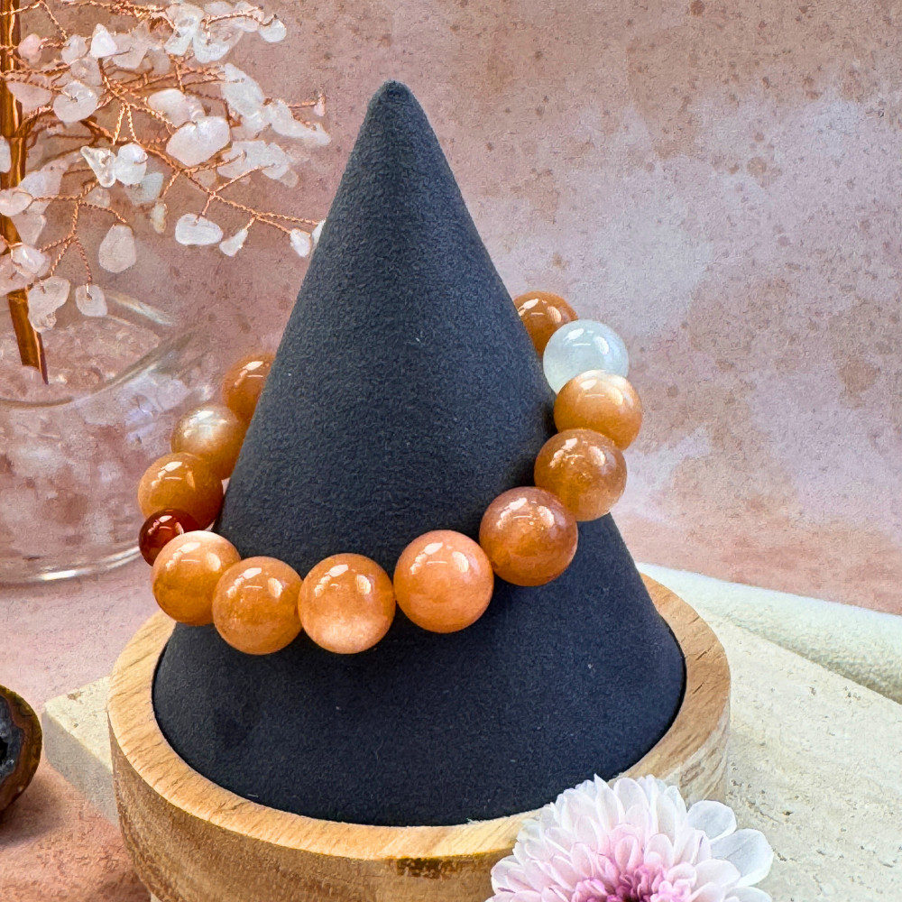 Sunstone Moonstone Carnelian Harmony Bracelet