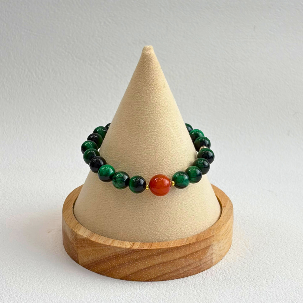 Malachite Red Agate Courage Balance Bracelet