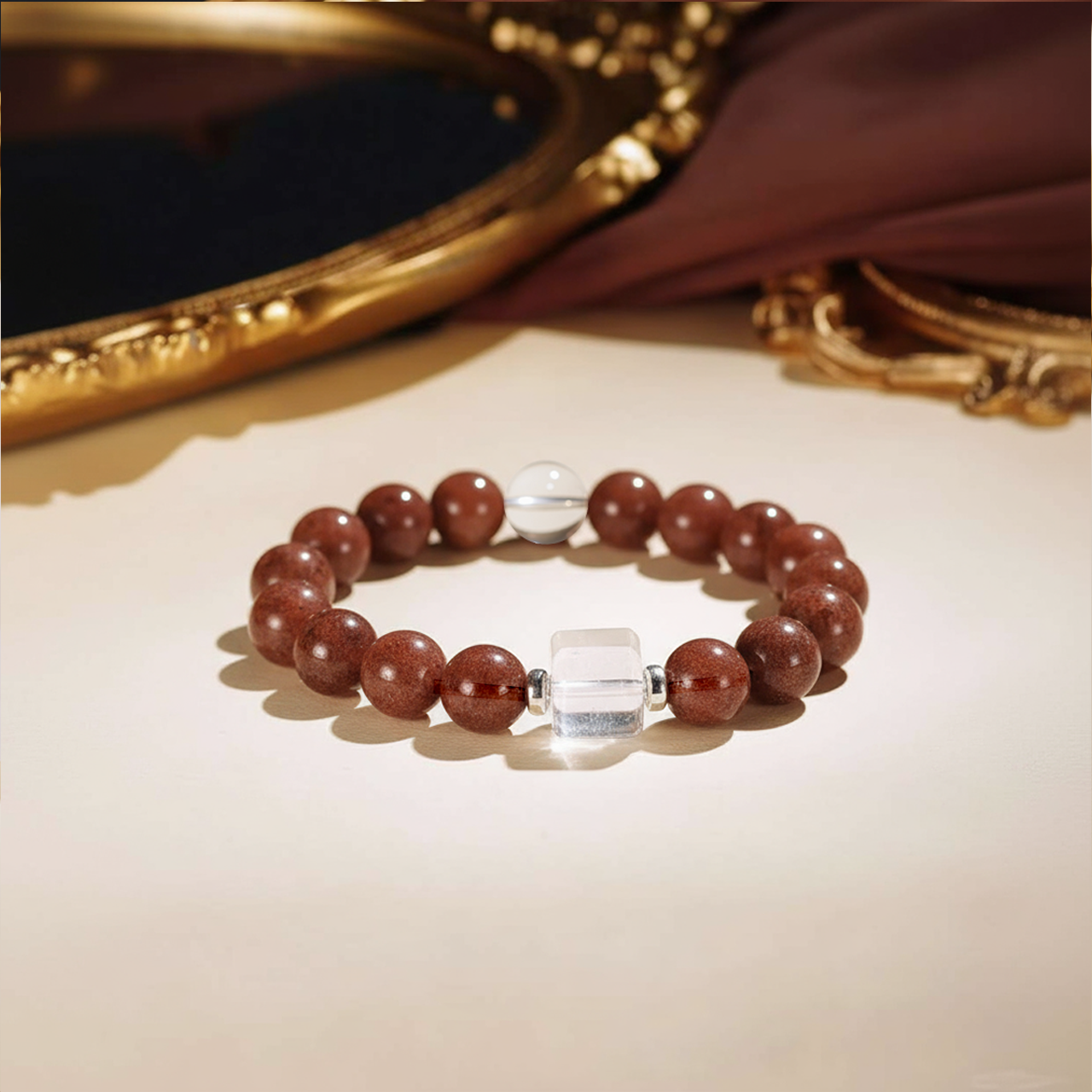 Strawberry Quartz Clear Quartz Harmony Bracelet