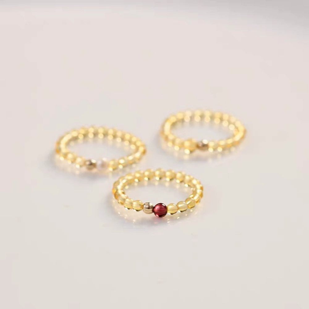 Citrine Garnet Radiance Harmony Ring