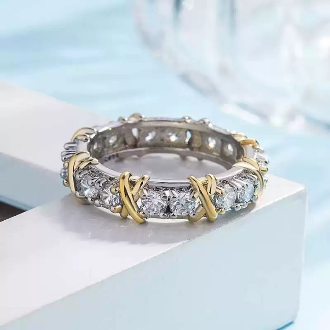 Lab Grown Diamond Two Tone Band Ring
