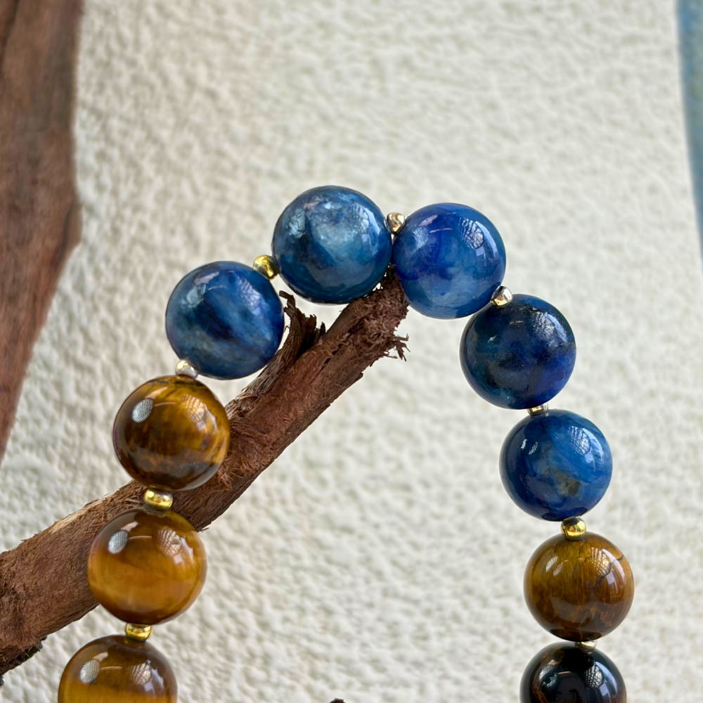 Tiger’s Eye Kyanite Courage Focus Bracelet