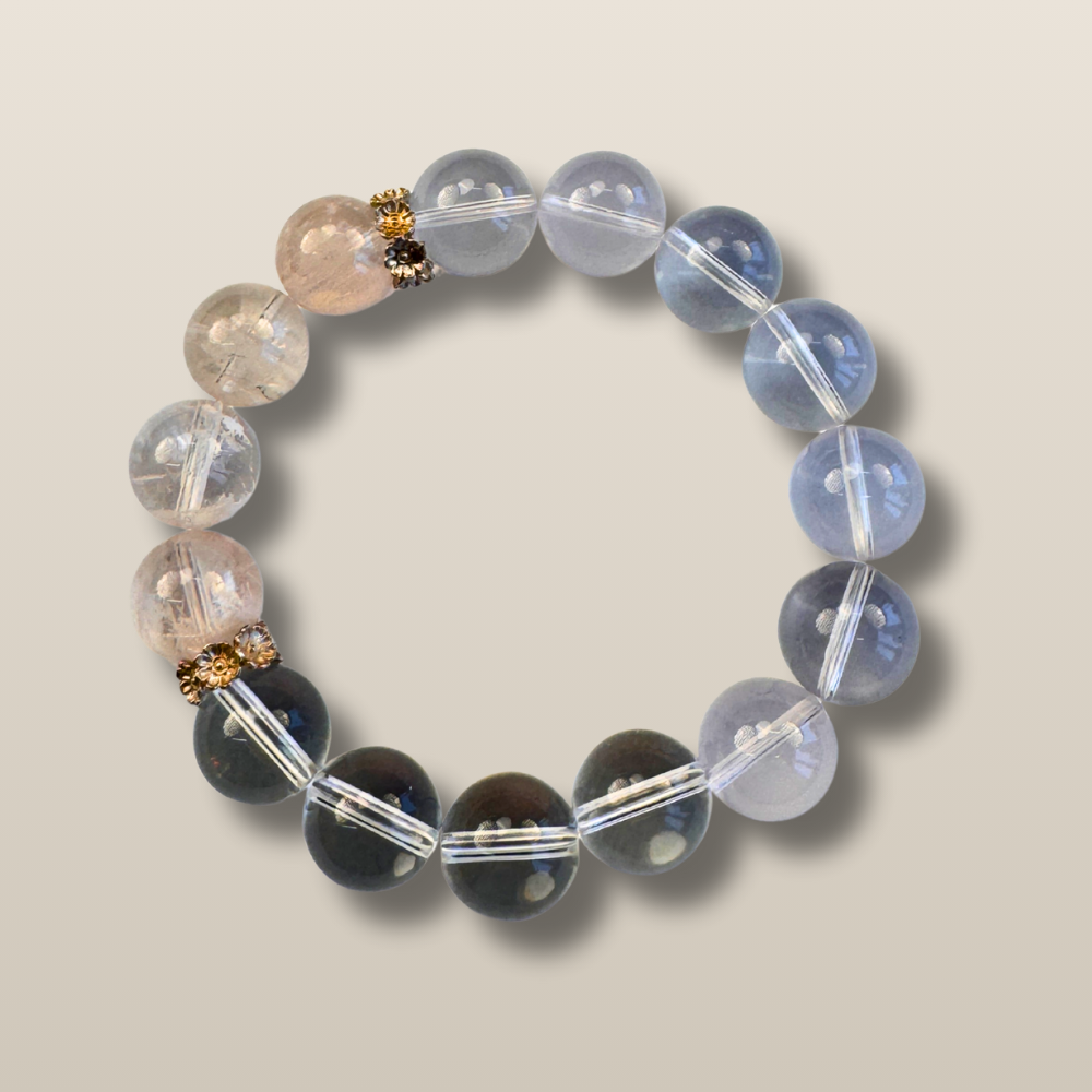 Rose Quartz Clear Quartz Love Healing Bracelet