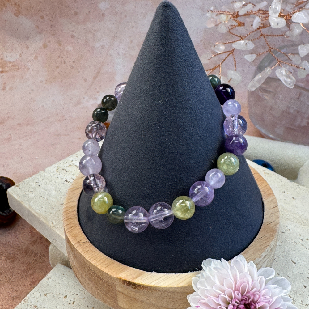 Amethyst Green Fluorite Clarity Bracelet