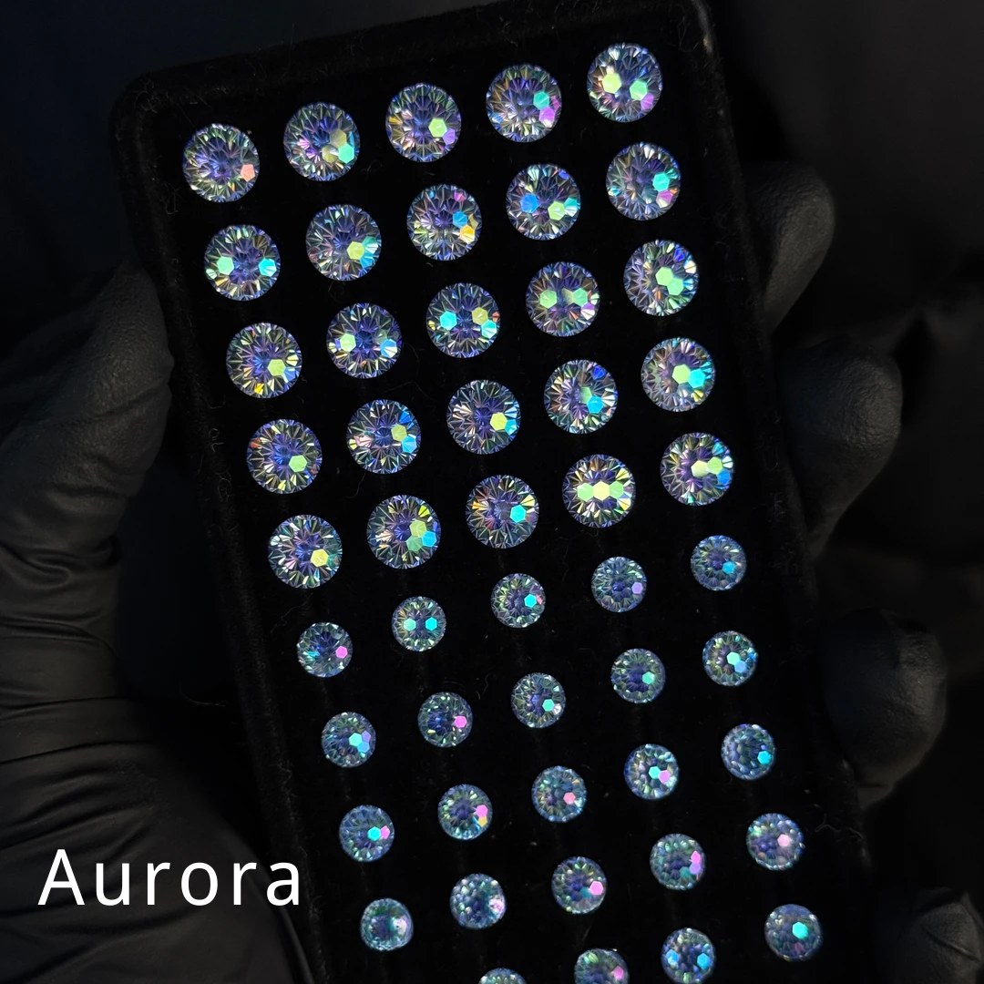 Fireworks Faceted Color-Shift Diamond Earrings