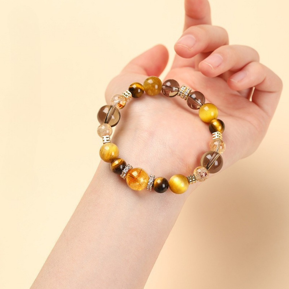 Tiger Eye Citrine Abundance Protection Bracelet