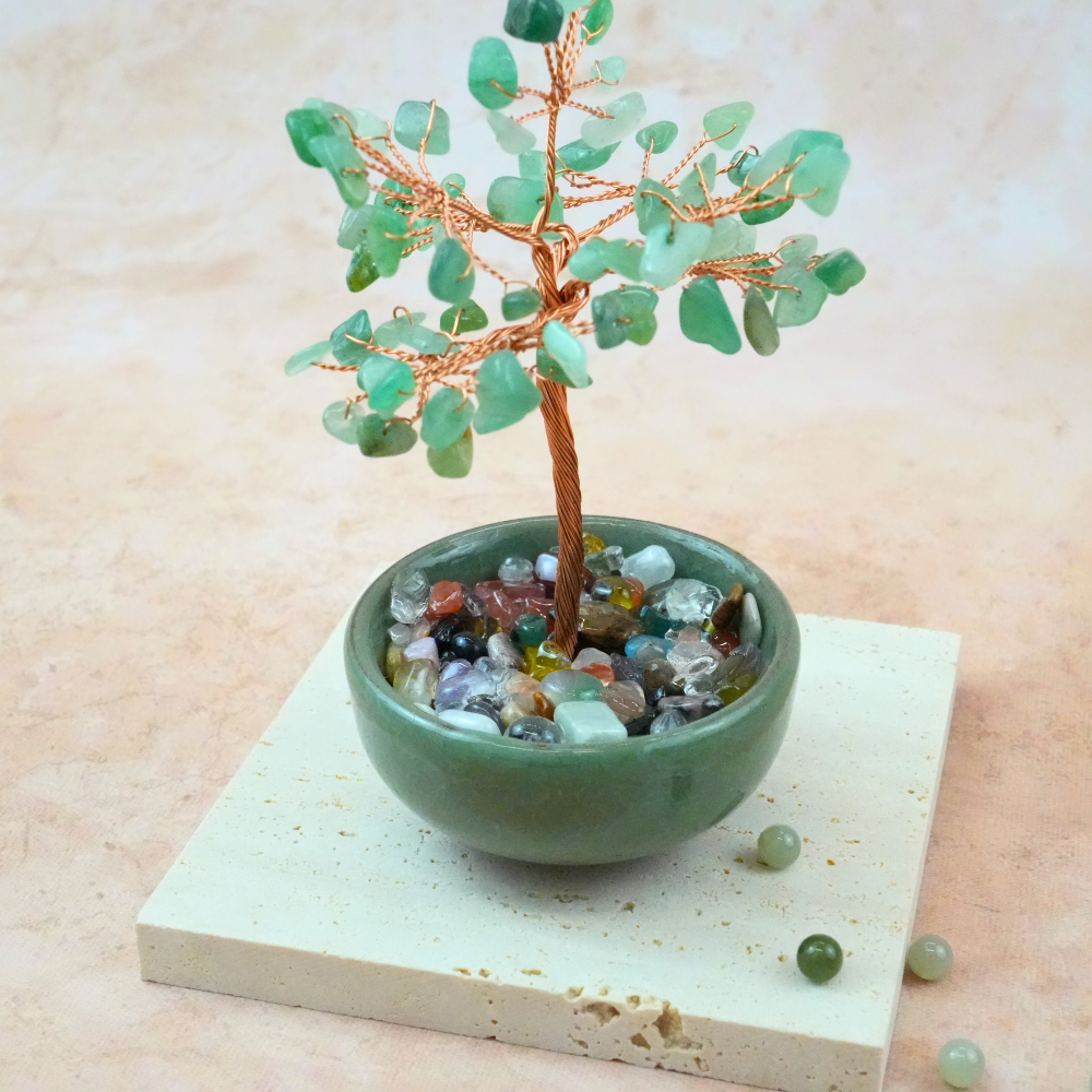 Green Aventurine Jade Prosperity Harmony Tree