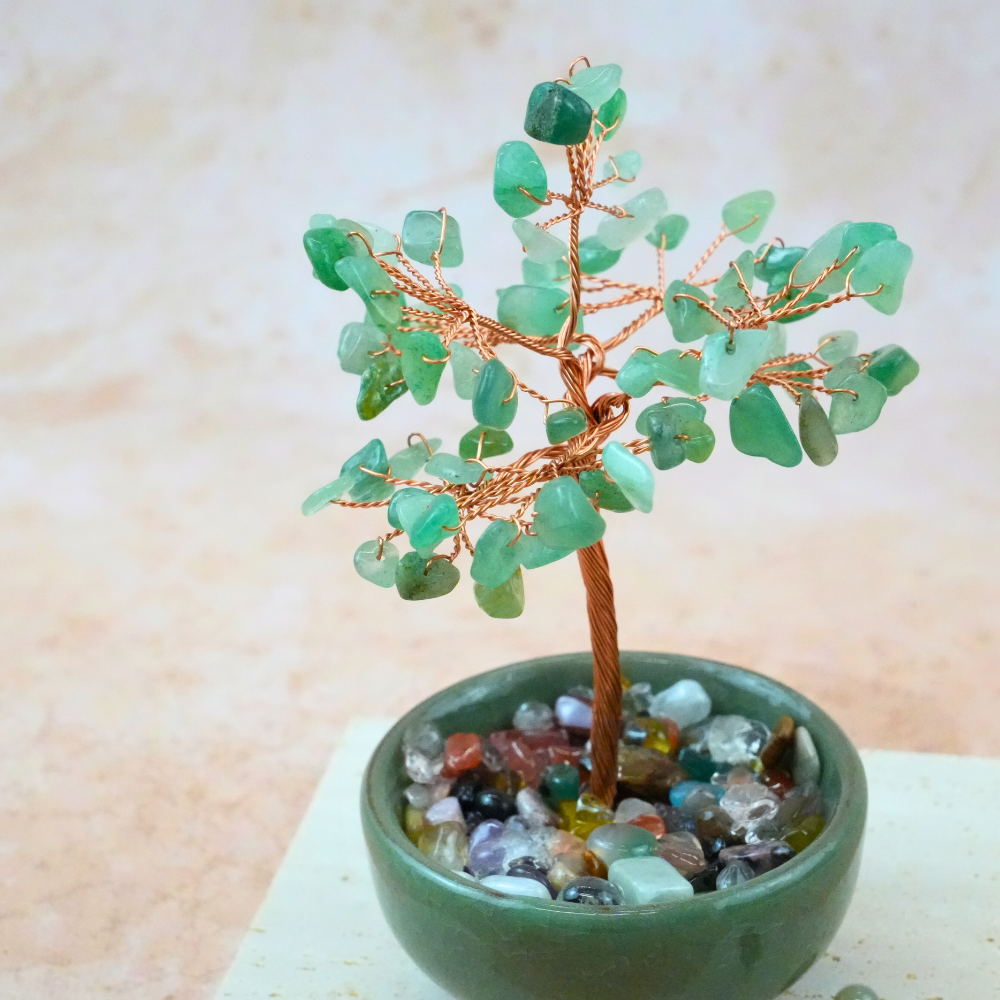 Green Aventurine Jade Prosperity Harmony Tree