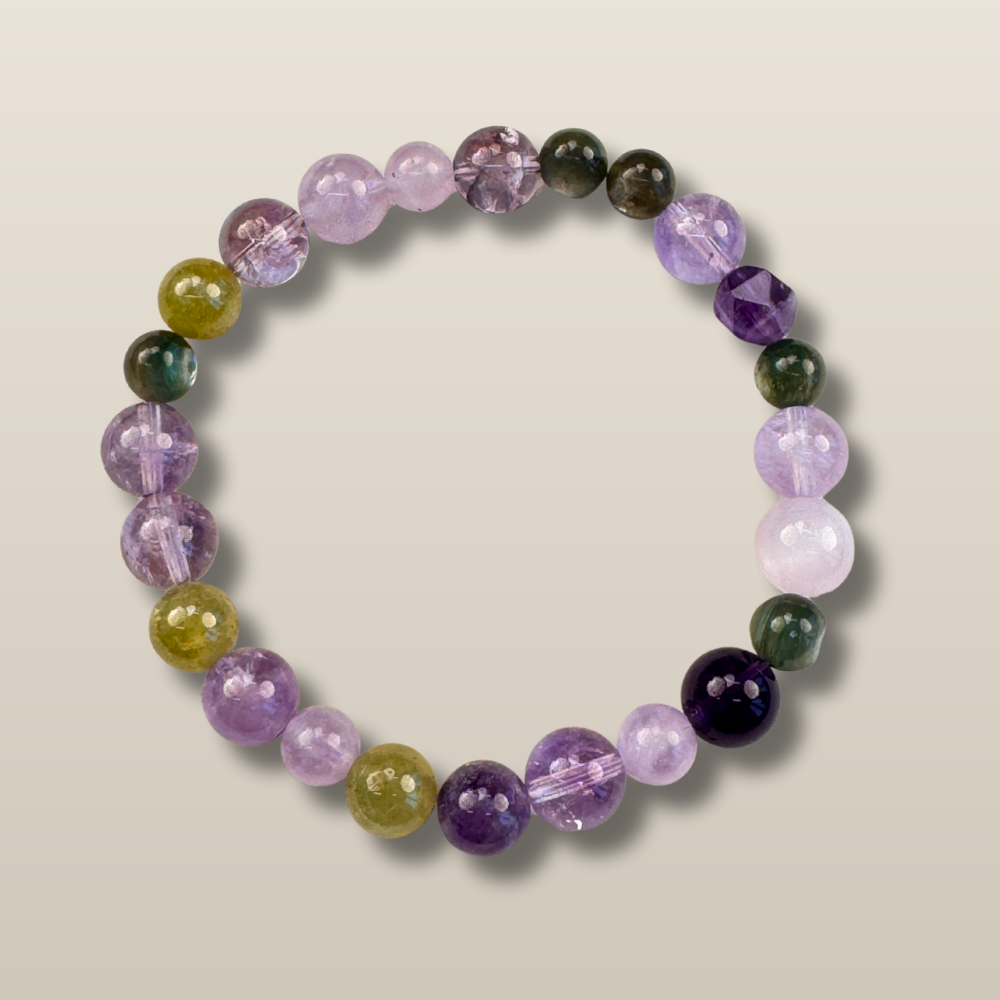 Amethyst Green Fluorite Clarity Bracelet