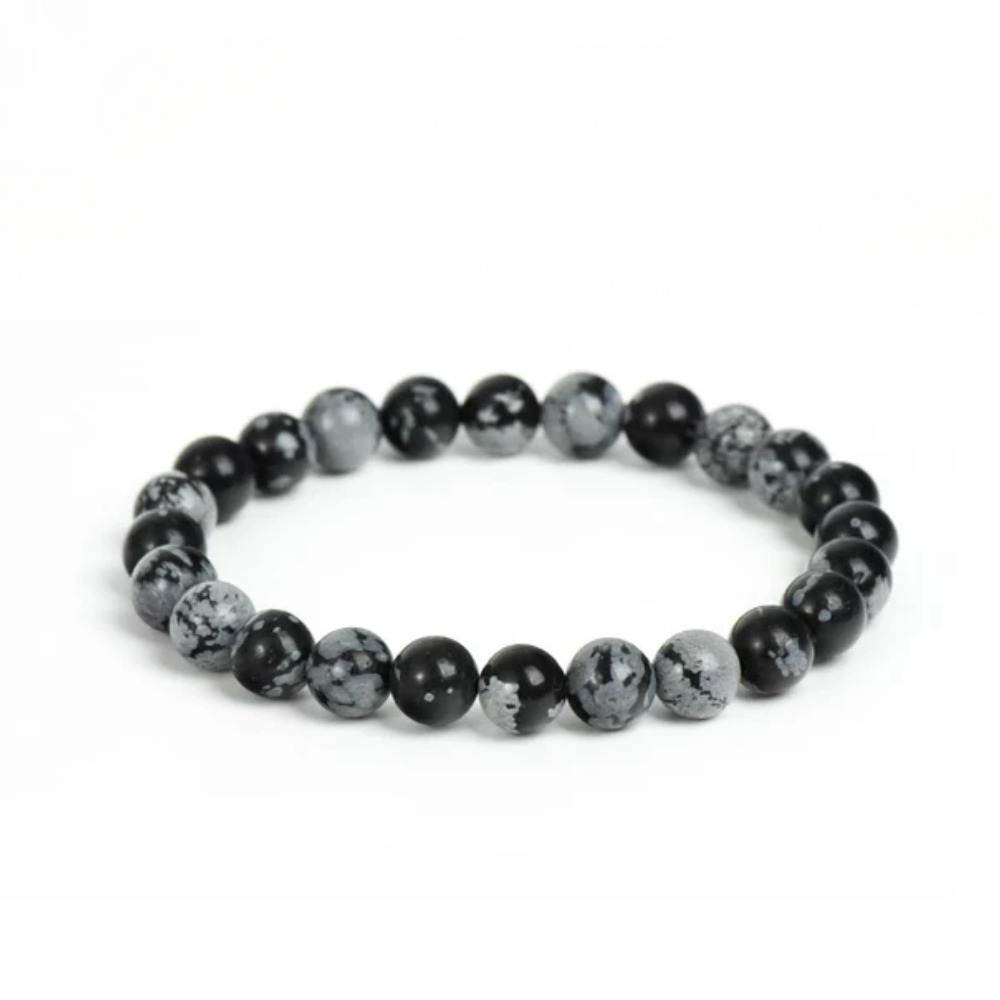Snowflake Obsidian Bracelet