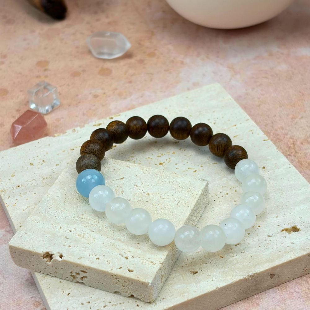 Moonstone Aquamarine Serenity Bracelet