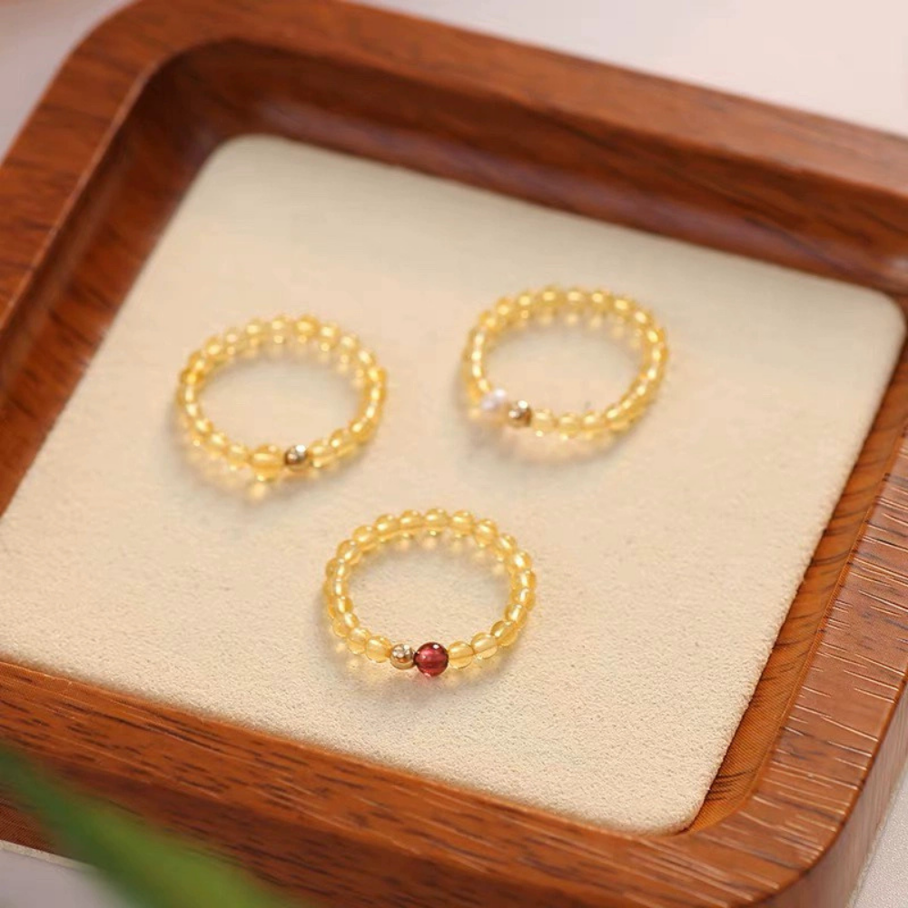 Citrine Garnet Radiance Harmony Ring