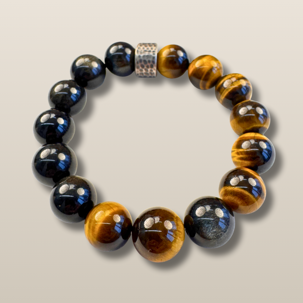 Golden Obsidian Tiger’s Eye Protection Bracelet