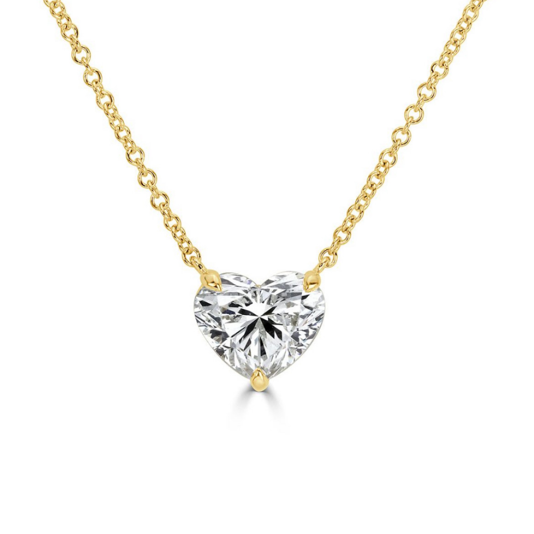 Lab Grown Heart Diamond Pendant Necklace