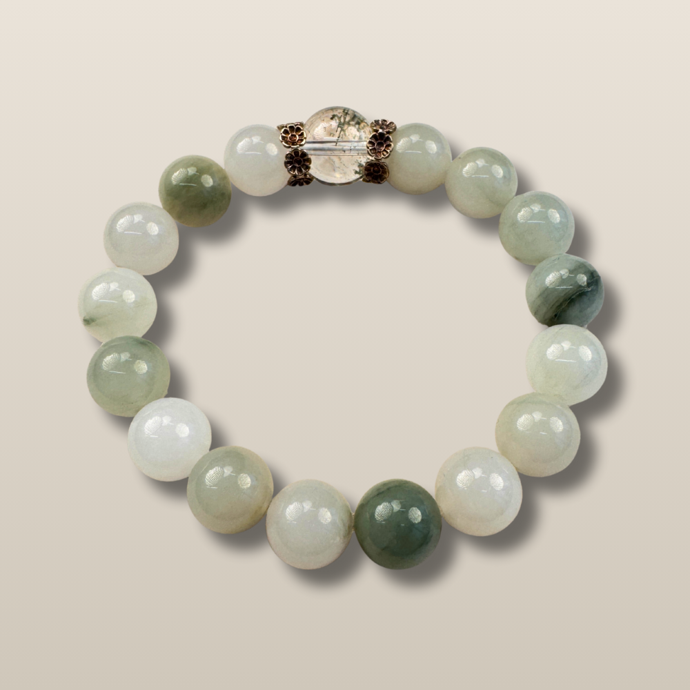Jade Clear Quartz Harmony Balance Bracelet
