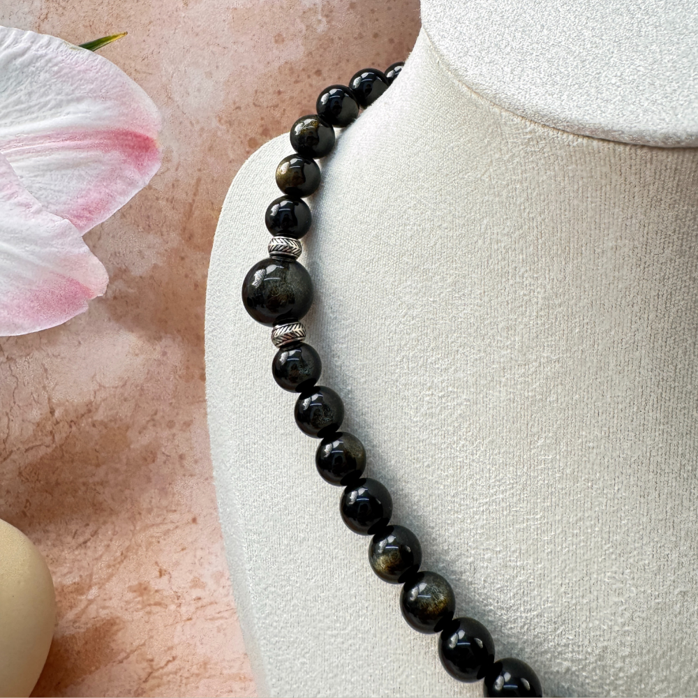 Smoky Quartz Obsidian Protection Bracelet